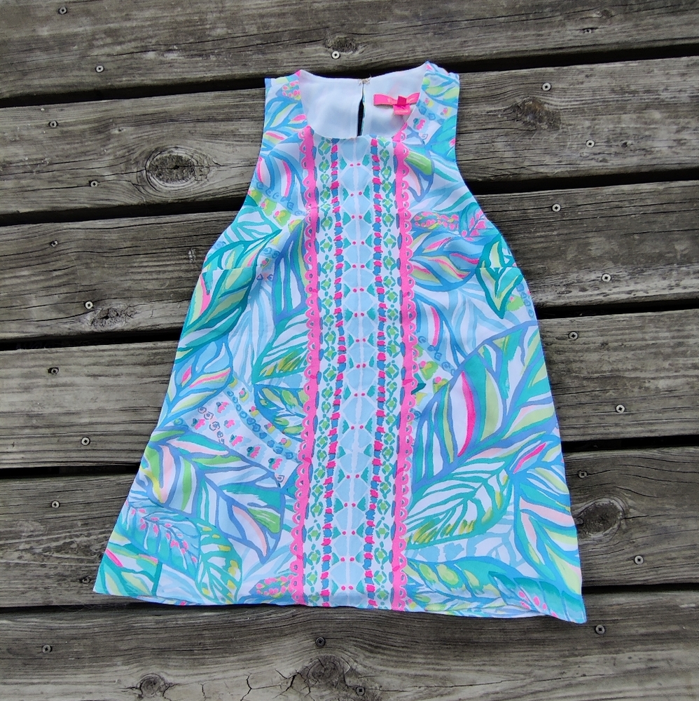 NWT LILLY PULITZER Lyle Lileeze Maraca My World Top sleeveless tropical …